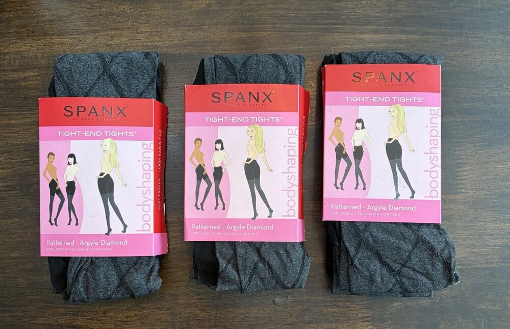 (3) Spanx Assets Black Diamond Tight End Tights Size 4 NWT Lot